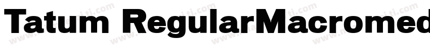 Tatum RegularMacromedia Fontographe字体转换